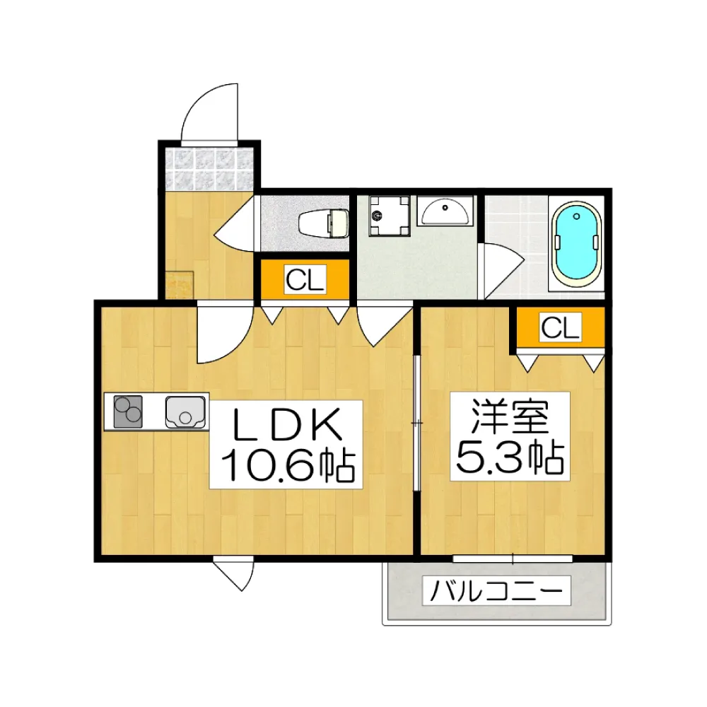 間取・Btype｜1LDK